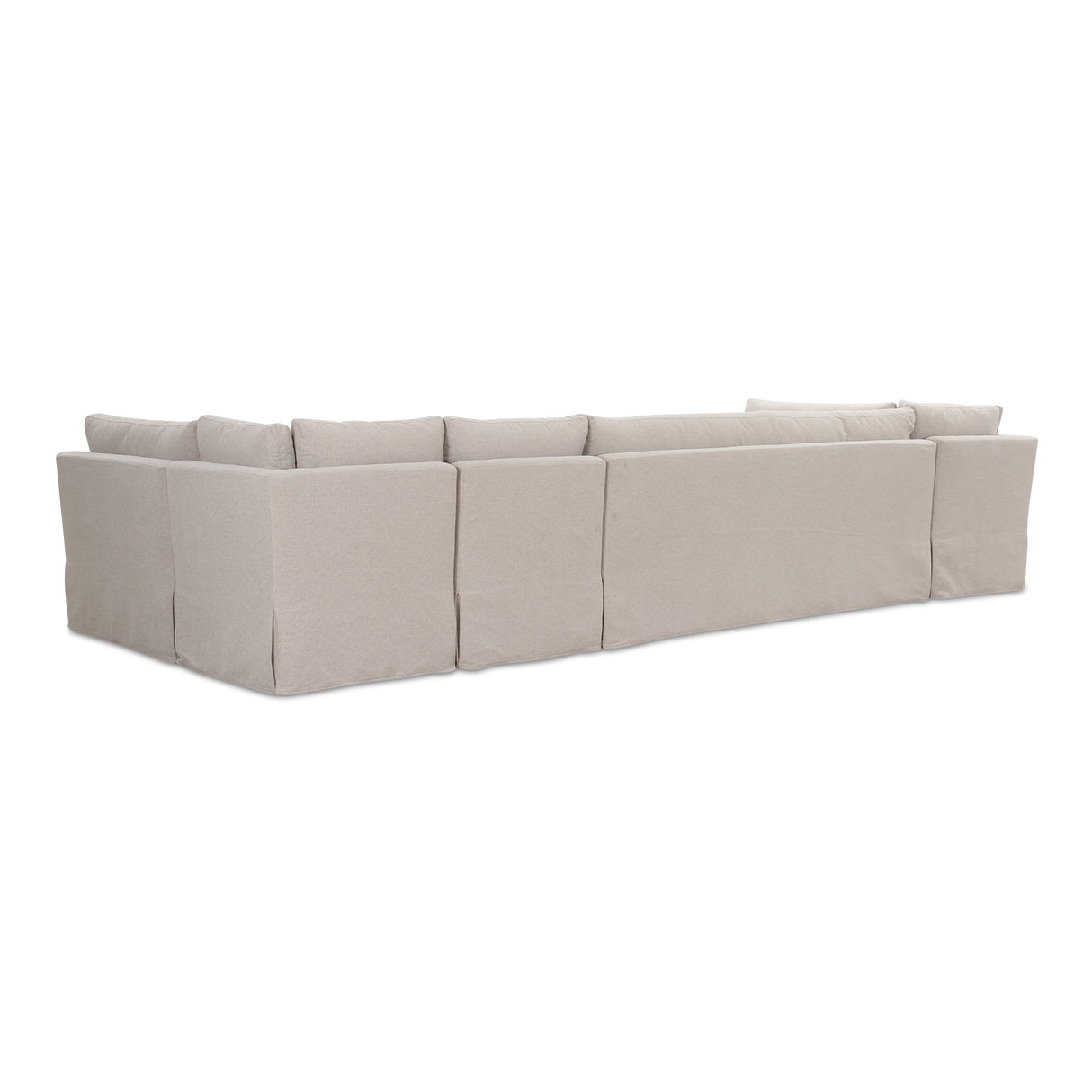 Fable Beige U Shape Slipcover Dining Banquette 154 in by MOES at Eve Furniture
