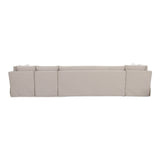 Fable Beige U Shape Slipcover Dining Banquette 154 in by MOES at Eve Furniture