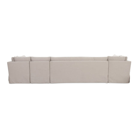 Fable Beige U Shape Slipcover Dining Banquette 154 in by MOES at Eve Furniture