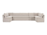 Fable Beige U Shape Slipcover Dining Banquette 154 in by MOES at Eve Furniture