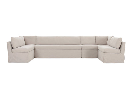 Fable Beige U Shape Slipcover Dining Banquette 154 in by MOES at Eve Furniture