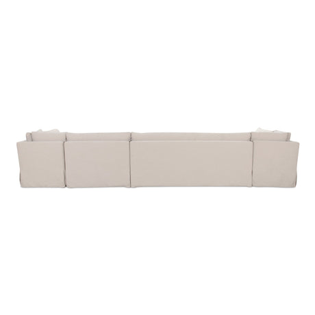 Fable Beige U Shape Slipcover Dining Banquette 168 in by MOES at Eve Furniture