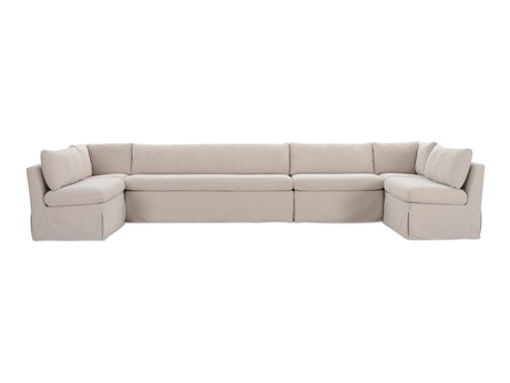 Fable Beige U Shape Slipcover Dining Banquette 168 in by MOES at Eve Furniture