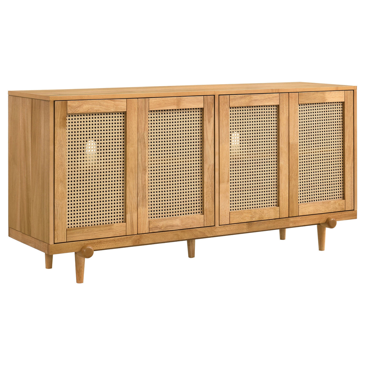 Fabra Honey 4-door Dining Sideboard Storage Console by Coaster at Eve Furniture