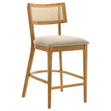 Fabra Honey Wheat Cane Back Counter Height Chair (Set Of 2) by Coaster at Eve Furniture