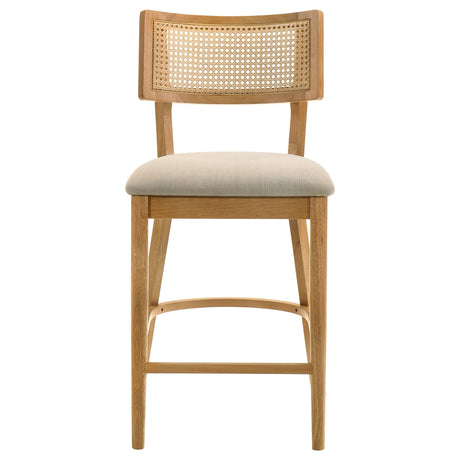 Fabra Honey Wheat Cane Back Counter Height Chair (Set of 2) by Coaster at Eve Furniture