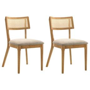 Fabra Honey Wheat Cane Back Side Chair (Set Of 2) by Coaster at Eve Furniture
