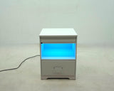 Fabre White High Gloss 1-drawer Extendable Top Nightstand Bedside Table by Coaster at Eve Furniture