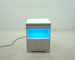 Fabre White High Gloss 1-drawer Extendable Top Nightstand Bedside Table by Coaster at Eve Furniture