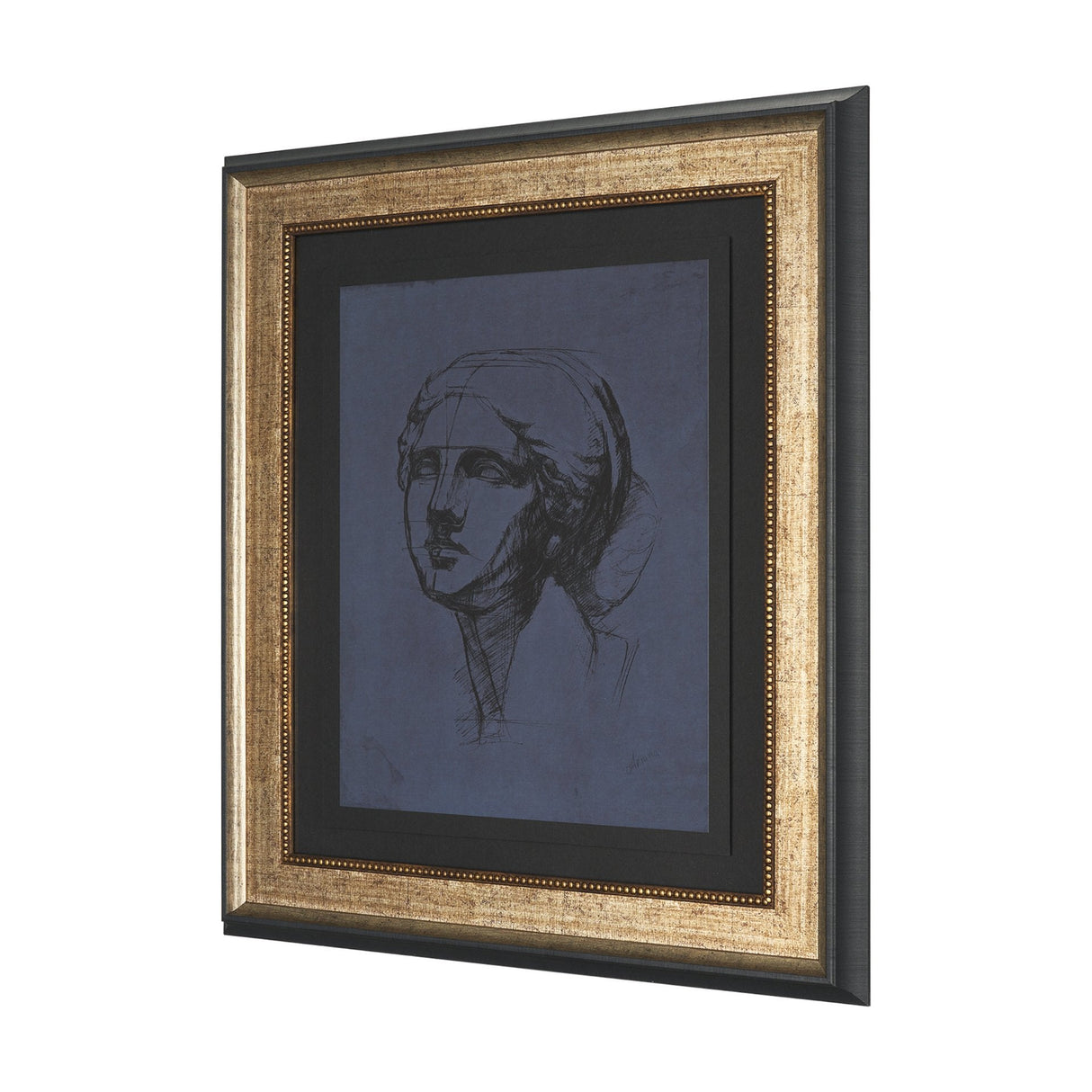 Face Study I by Ariana a Hand Embellished Framed Print under Glass by Mercana at Eve Furniture