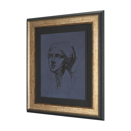 Face Study I by Ariana a Hand Embellished Framed Print under Glass by Mercana at Eve Furniture