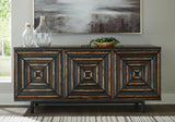 Fair Ridge Distressed Black Accent Cabinet by Ashley at Eve Furniture