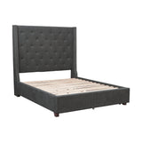 Fairborn Gray California King Upholstered Platform Bed by Homelegance at Eve Furniture