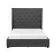Fairborn Gray California King Upholstered Platform Bed by Homelegance at Eve Furniture