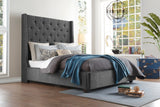 Fairborn Gray California King Upholstered Storage Platform Bed by Homelegance at Eve Furniture