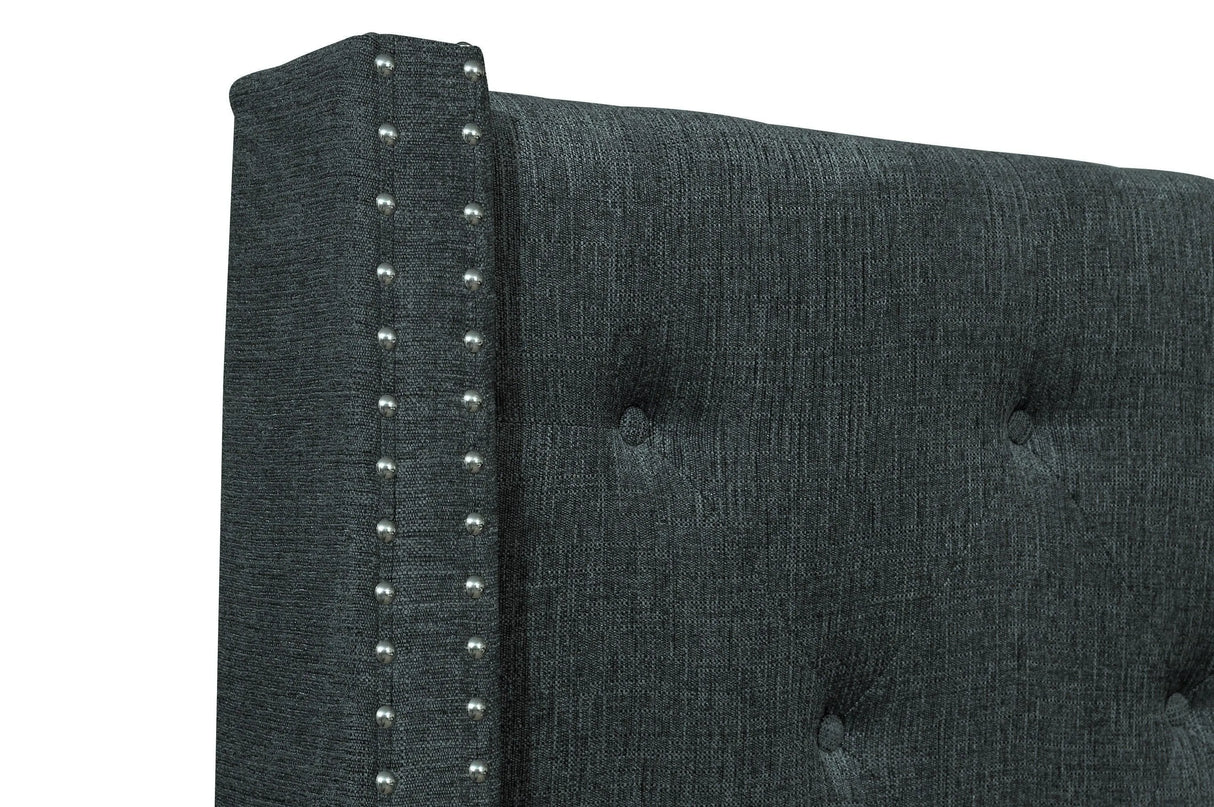 Fairborn Gray Queen Upholstered Platform Bed by Homelegance at Eve Furniture