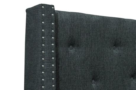 Fairborn Gray Queen Upholstered Platform Bed by Homelegance at Eve Furniture