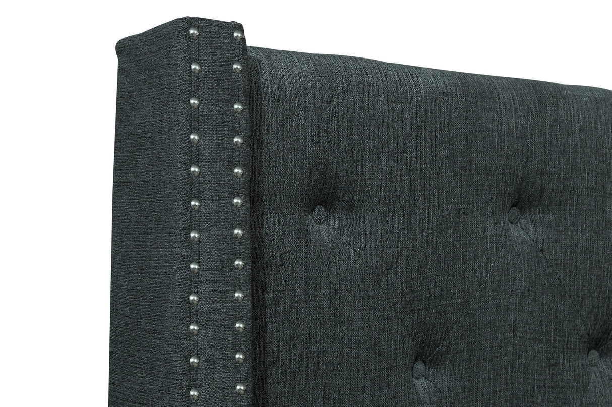 Fairborn Gray Queen Upholstered Storage Platform Bed by Homelegance at Eve Furniture