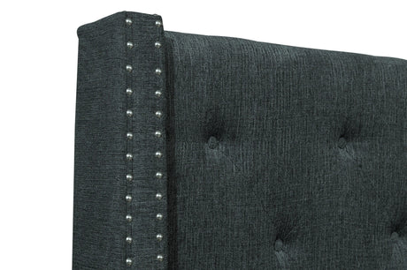 Fairborn Gray Queen Upholstered Storage Platform Bed by Homelegance at Eve Furniture