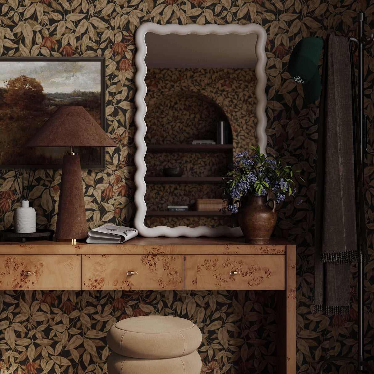 Faire Cream Squiggle Wall Mirror by TOV Furniture at Eve Furniture