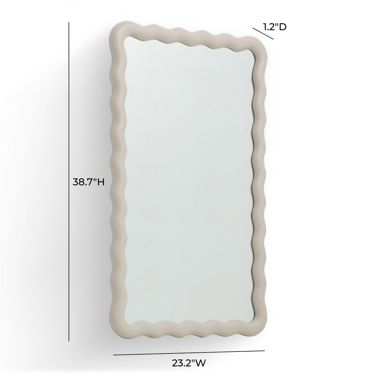 Faire Cream Squiggle Wall Mirror by TOV Furniture at Eve Furniture