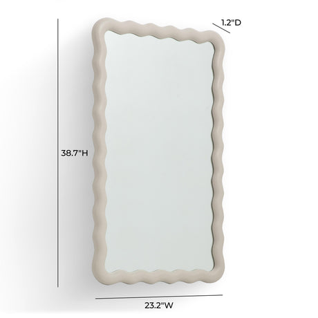 Faire Cream Squiggle Wall Mirror by TOV Furniture at Eve Furniture