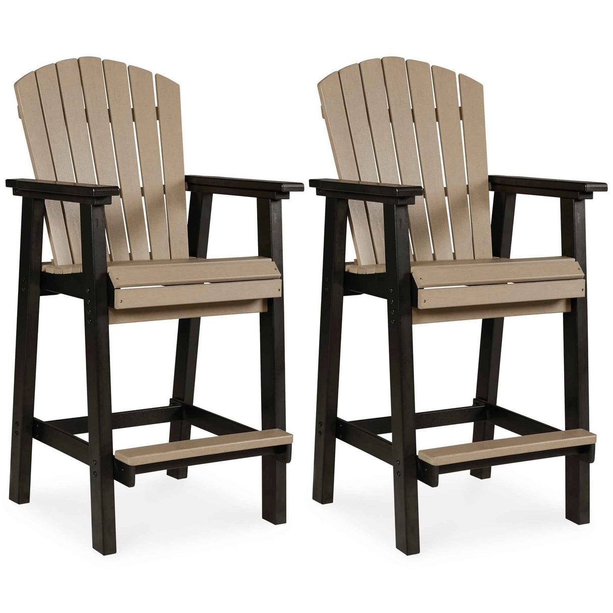 Fairen Trail Black/Driftwood Barstool by Ashley at Eve Furniture