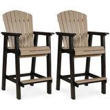 Fairen Trail Black/Driftwood Barstool by Ashley at Eve Furniture
