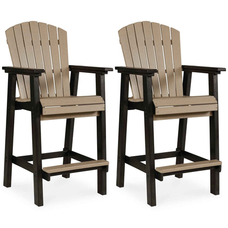 Fairen Trail Black/Driftwood Barstool by Ashley at Eve Furniture