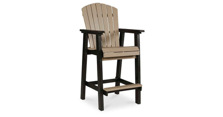 Fairen Trail Black/Driftwood Barstool by Ashley at Eve Furniture