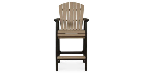 Fairen Trail Black/Driftwood Barstool by Ashley at Eve Furniture