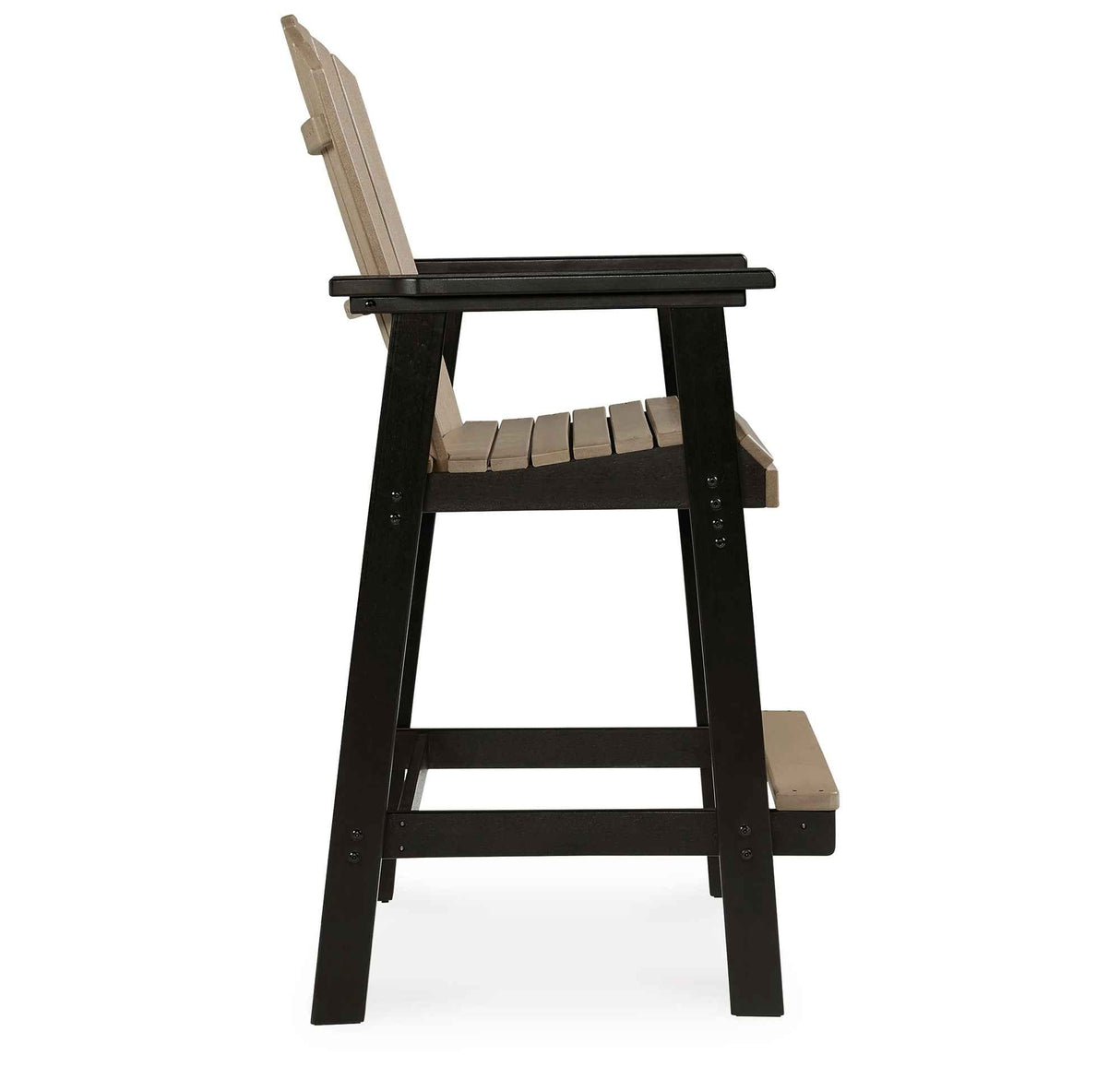 Fairen Trail Black/Driftwood Barstool by Ashley at Eve Furniture