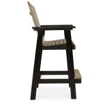Fairen Trail Black/Driftwood Barstool by Ashley at Eve Furniture