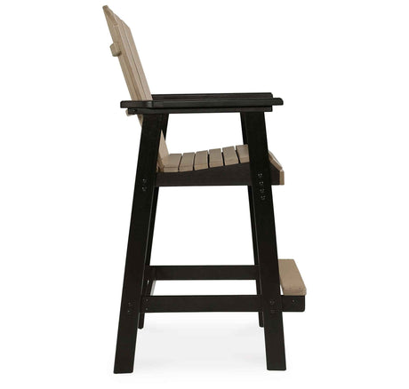 Fairen Trail Black/Driftwood Barstool by Ashley at Eve Furniture