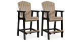 Fairen Trail Black/Driftwood Barstool by Ashley at Eve Furniture