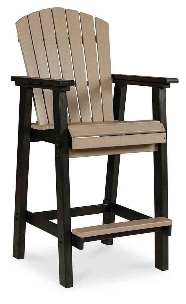 Fairen Trail Black/Driftwood Barstool by Ashley at Eve Furniture