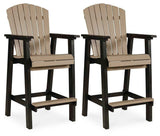 Fairen Trail Black/Driftwood Barstool by Ashley at Eve Furniture
