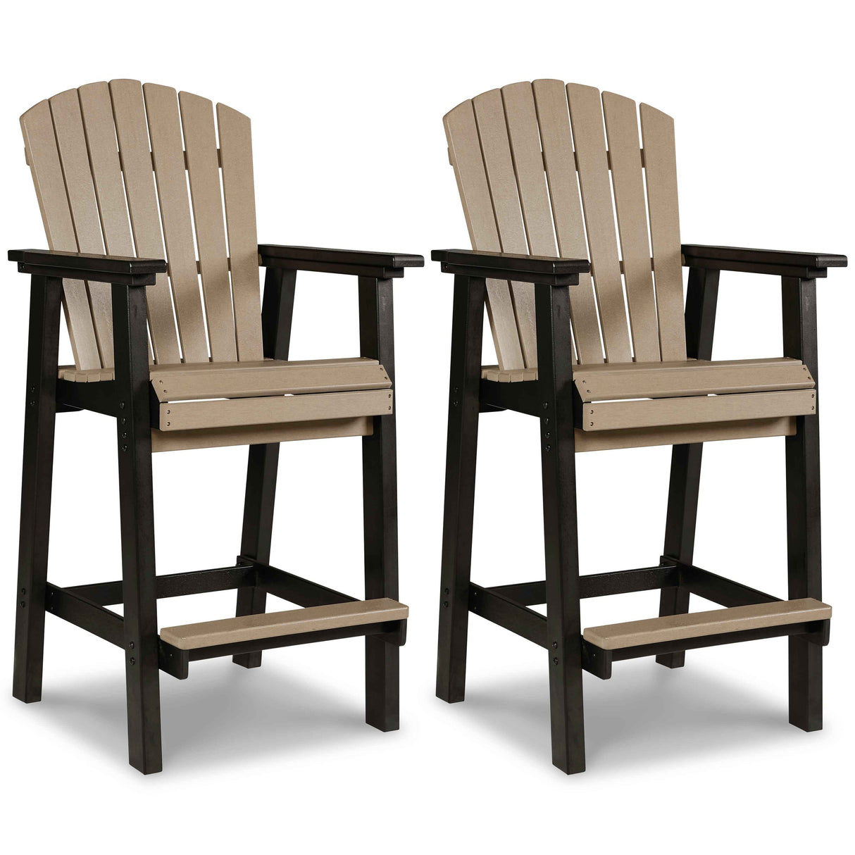 Fairen Trail Black/Driftwood Barstool by Ashley at Eve Furniture