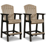 Fairen Trail Black/Driftwood Barstool by Ashley at Eve Furniture