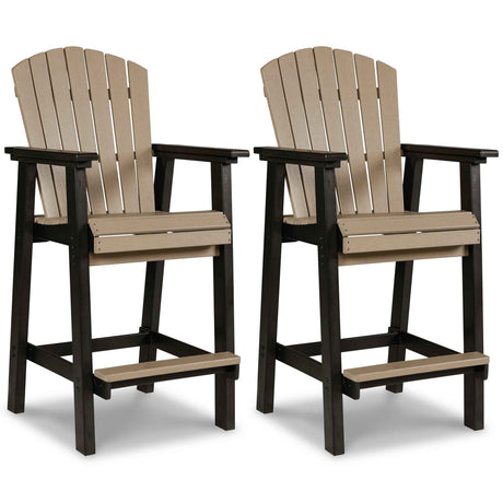 Fairen Trail Black/Driftwood Barstool by Ashley at Eve Furniture