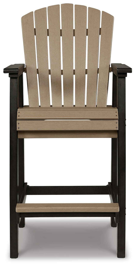 Fairen Trail Black/Driftwood Barstool by Ashley at Eve Furniture