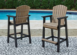 Fairen Trail Black/Driftwood Barstool by Ashley at Eve Furniture