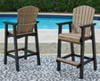 Fairen Trail Black/Driftwood Barstool by Ashley at Eve Furniture