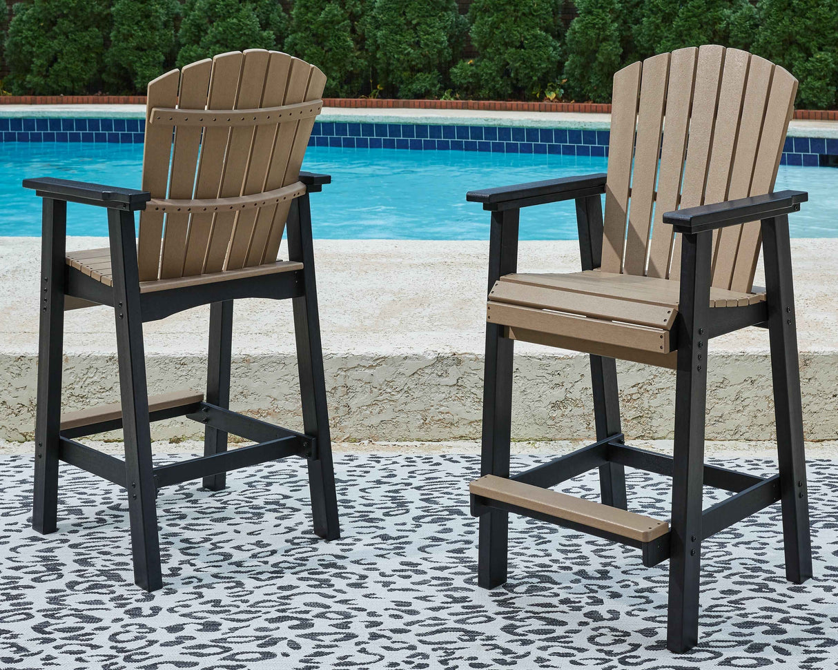 Fairen Trail Black/Driftwood Barstool by Ashley at Eve Furniture