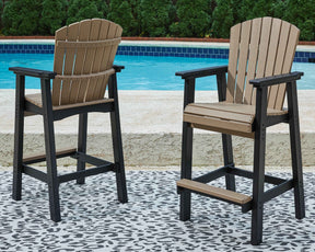Fairen Trail Black/Driftwood Barstool by Ashley at Eve Furniture