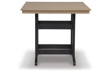 Fairen Trail Black/Driftwood Outdoor Counter Height Dining Table by Ashley at Eve Furniture