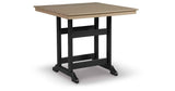 Fairen Trail Black/Driftwood Outdoor Counter Height Dining Table by Ashley at Eve Furniture