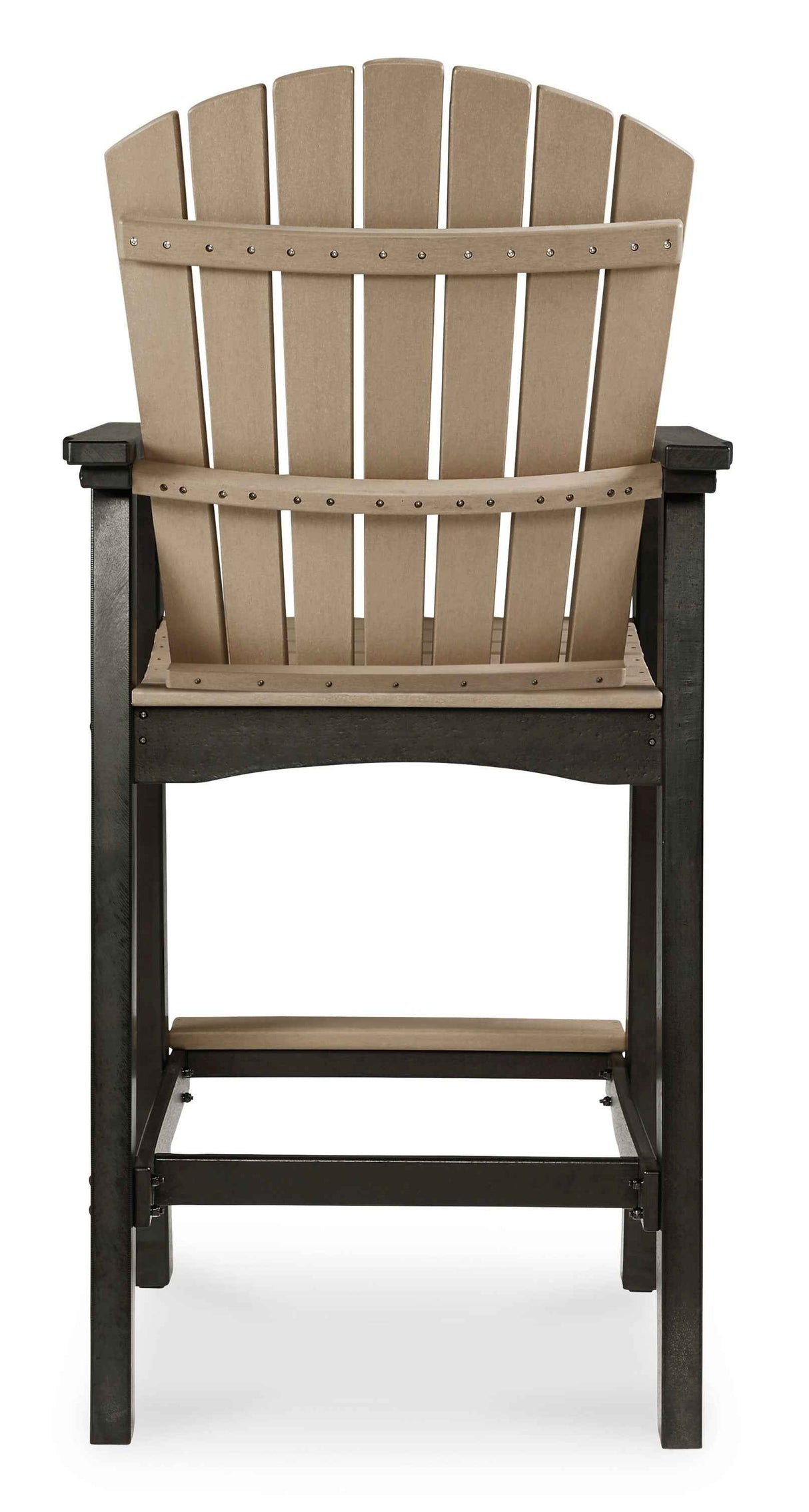 Fairen Trail Black/Driftwood Outdoor Counter Height Dining Table with 2 Barstools by Ashley at Eve Furniture