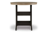 Fairen Trail Black/Driftwood Outdoor Counter Height Dining Table with 2 Barstools by Ashley at Eve Furniture