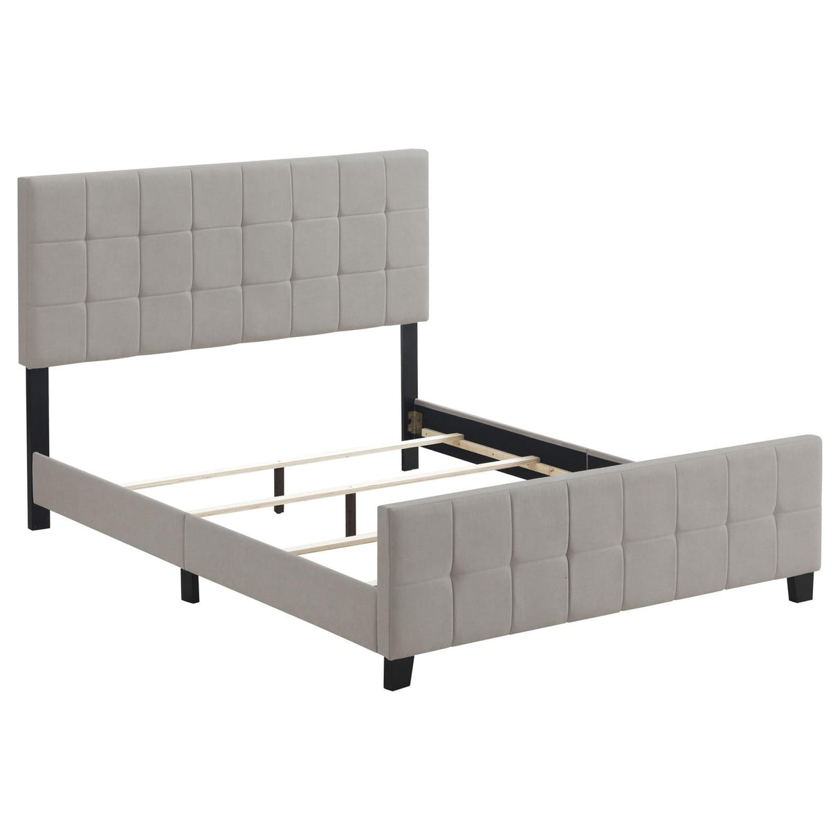 Fairfield Queen Upholstered Panel Bed Beige